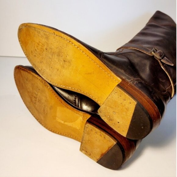Frye Dorado Brown Leather Riding Boots 8M - Picture 9 of 10
